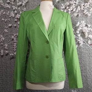 NWT Lafayette148 Verde Blazer Padded Shoulders